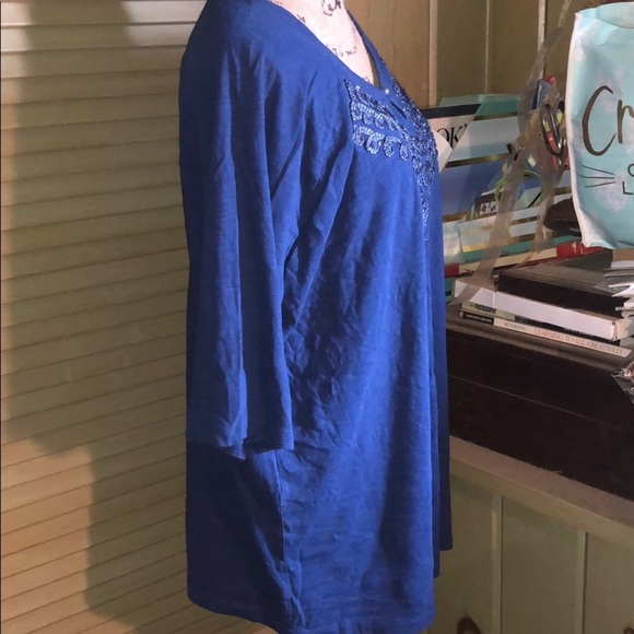 Catherine’s royal blue cotton tunic - Picture 4 of 6